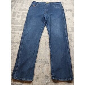 Wrangler 20X Style 22 Original Men's Straight Baggy Blue Denim Jeans Sz 38x34